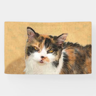 Calico Cat-schildering - Kute Original Cat Art Spandoek