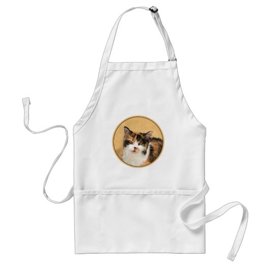 Calico Cat-schildering - Kute Original Cat Art Standaard Schort (Voorkant)