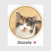 Calico Cat-schildering - Kute Original Cat Art Sticker (Vel)