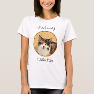 Calico Cat-schildering - Kute Original Cat Art T-shirt