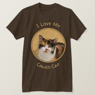 Calico Cat-schildering - Kute Original Cat Art T-shirt