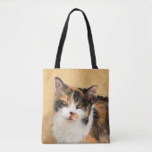 Calico Cat-schildering - Kute Original Cat Art Tote Bag (Voorkant)