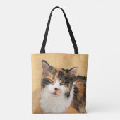 Calico Cat-schildering - Kute Original Cat Art Tote Bag (Achterkant)