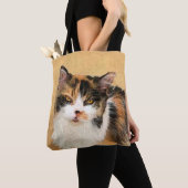 Calico Cat-schildering - Kute Original Cat Art Tote Bag (Dichtbij)