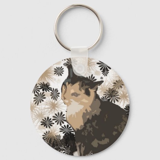 Calico Cat Sleutelhanger (Voorkant)