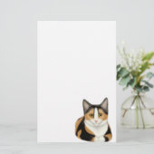 Calico Cat Stationery Briefpapier (Staand voorkant)