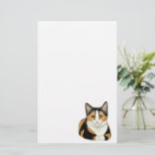 Calico Cat Stationery Briefpapier (Staand voorkant)