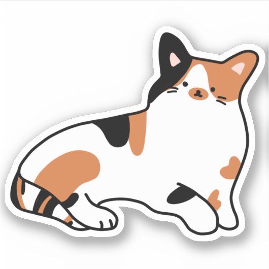 Calico Cat Sticker (Voorkant)
