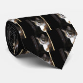 Calico Cat Stropdas (Opgerold)