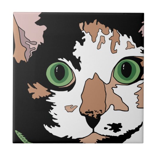 Calico Cat Tegeltje (Voorkant)