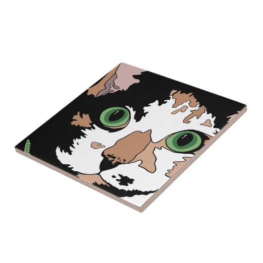 Calico Cat Tegeltje (Zijkant)