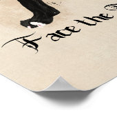 Calico Cat Warrior Grimalkin met Zwaard en Schild Poster (Hoek)