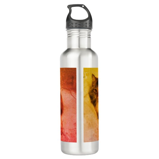 Calico Cat Water Bottle Waterfles (Achterkant)