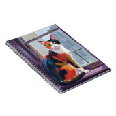 Calico Cat | Watercolor Windowsill Pet Notitieboek (Rechterzijde)