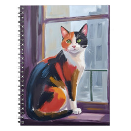 Calico Cat | Watercolor Windowsill Pet Notitieboek