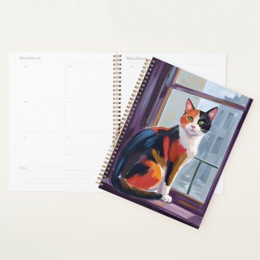 Calico Cat | Watercolor Windowsill Pet Planner (Display)