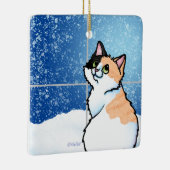 Calico Cat Window Keramisch Ornament (Rechts)