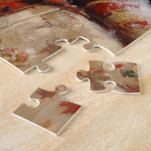 Calico Cat Winter Scene Schilderij Legpuzzel (Zijkant)