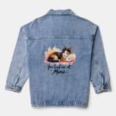 Calico Cat You Had Me bij Meow Waterverf Denim Jacket (Achterkant)