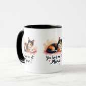 Calico Cat You Had Me bij Meow Waterverf Mok (Voorkant links)