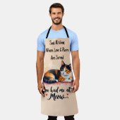 Calico Cat You Had Me bij Meow Waterverf Schort (Gedragen)
