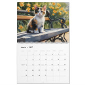 Calico Cats Waterverf Art 12-Maand 2025 Kalender (Mar 2027)