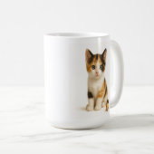 Calico Curiosity - Kitten met kleur Pop Ball Koffiemok (Voorkant rechts)