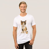 Calico Curiosity - Kitten met kleur Pop Ball Tri-Blend Shirt (Voorkant volledig)
