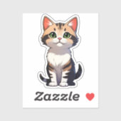 Calico Cutie: Een perfecte glimlach Sticker (Vel)
