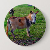 Calico Donkey Ronde Button 4,0 Cm (Voorkant)