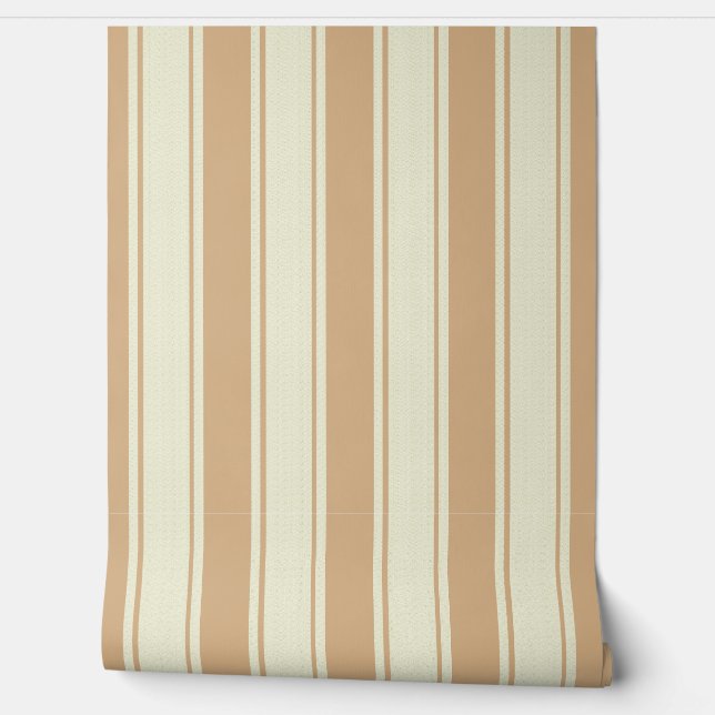 Calico en crème tijkstof behang (Afrollen)