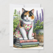 Calico en de Catnip Cat Lovers Flat Note Kaart Notitiekaartje (Achterkant)