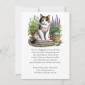 Calico en de Catnip Cat Lovers Flat Note Kaart Notitiekaartje (Voorkant)