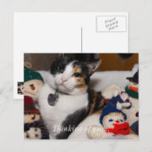 Calico en Snowmen Briefkaart (Voorkant / Achterkant)