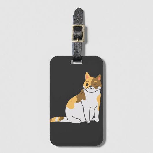 Calico Essential, Calico Portrait, Cute Calico Cat Bagagelabel (Voorkant (verticaal))