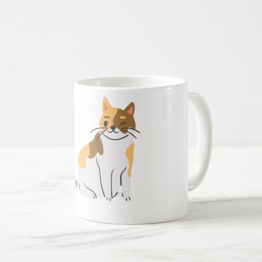 Calico Essential, Calico Portrait, Cute Calico Cat Koffiemok (Voorkant rechts)