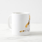 Calico Essential, Calico Portrait, Cute Calico Cat Koffiemok (Voorkant links)