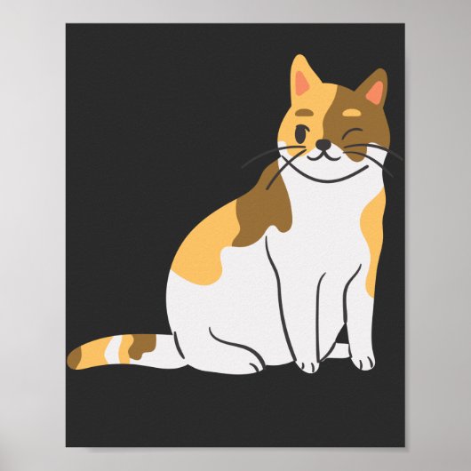 Calico Essential, Calico Portrait, Cute Calico Cat Poster (Voorkant)