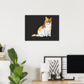Calico Essential, Calico Portrait, Cute Calico Cat Poster (Thuiskantoor)