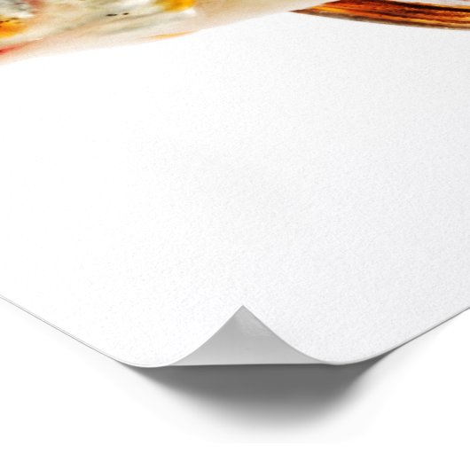 Calico Fantail Comet goudvis Poster (Hoek)