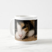 Calico Gezicht Koffie Mok (Voorkant links)