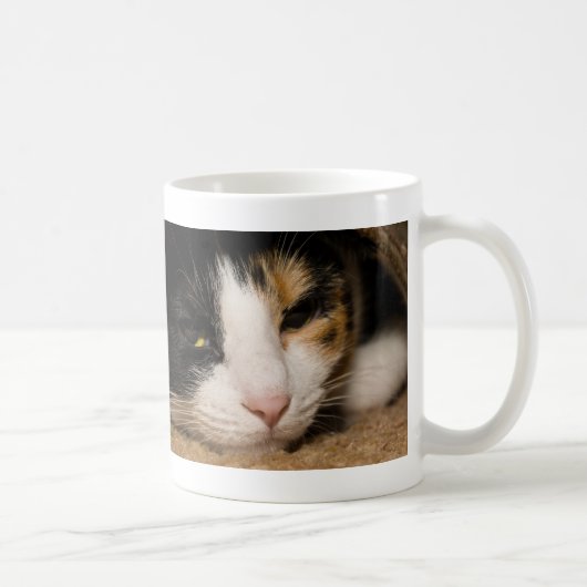 Calico Gezicht Koffie Mok (Rechts)
