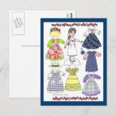 Calico Girl Lillie Paper Briefkaart (Voorkant / Achterkant)