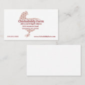 Calico Hen Egg Boerderij Farmer Ranch Country Visitekaartje (Voorkant / Achterkant)