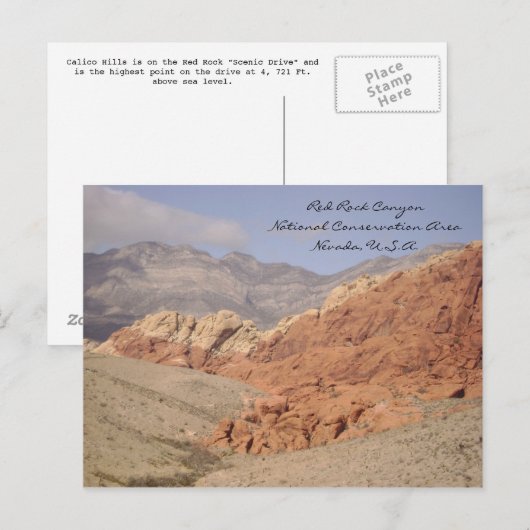 Calico Hills Briefkaart (Voorkant / Achterkant)