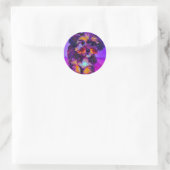 calico hond ronde sticker (Tas)