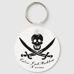 Calico Jack Nassau Pirate Flag Jolly Roger Sleutelhanger