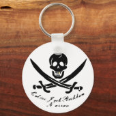 Calico Jack Nassau Pirate Flag Jolly Roger Sleutelhanger (Voorkant)