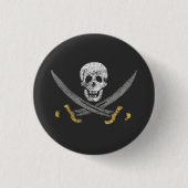 Calico Jack Pirate Flag Button (Voorkant)