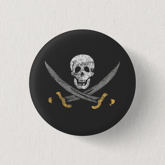 Calico Jack Pirate Flag Button (Voorkant)